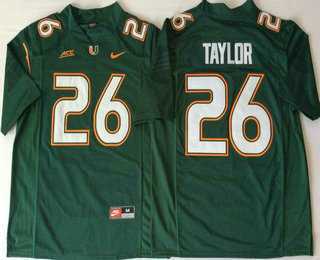 Men's Miami Hurricanes #26 Sean Taylor Green Stitched NCAA Nike College Football Jersey,We sell and wholesale Men's Miami Hurricanes #26 Sean Taylor Green Stitched NCAA Nike College Football Jersey on line form chian!